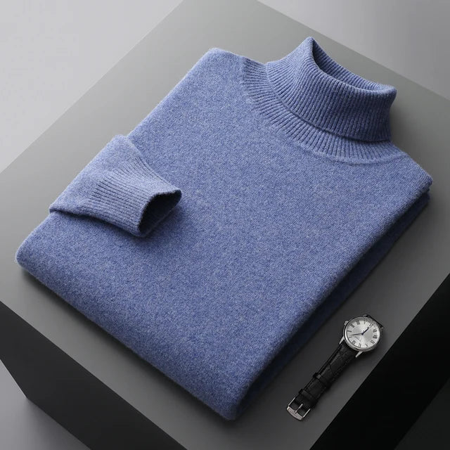 Boys Men's High Collar Winter Knit Pullover - # BOAA13510013