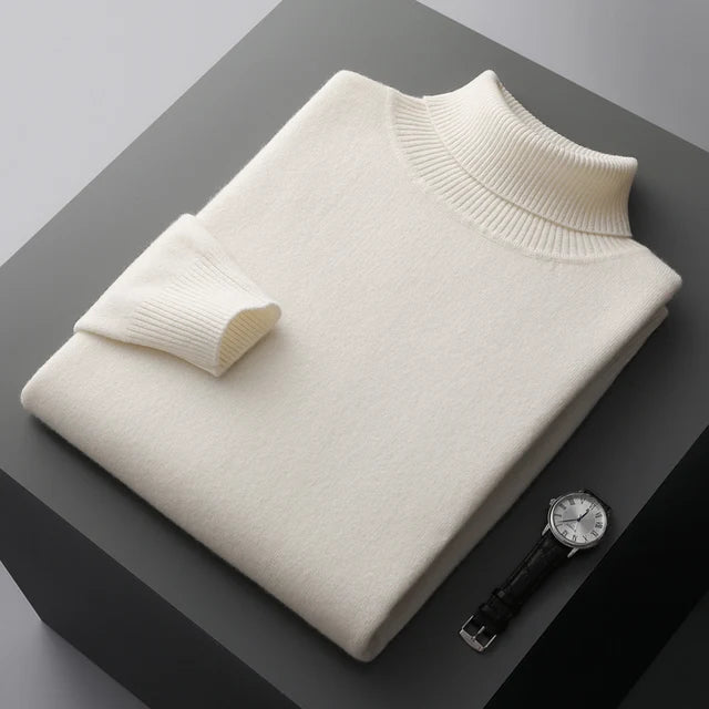 Boys Men's High Collar Winter Knit Pullover - # BOAA13510013