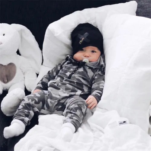 Boys Zipper Romper Jumpsuit Playsuit Hooded - # BOAA111010005