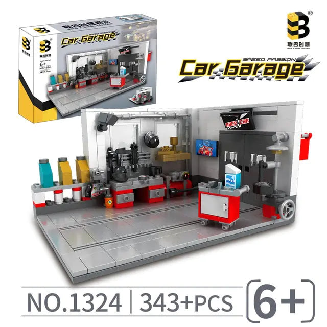 Building Block Garage Car Toys - # BOT&G53710008