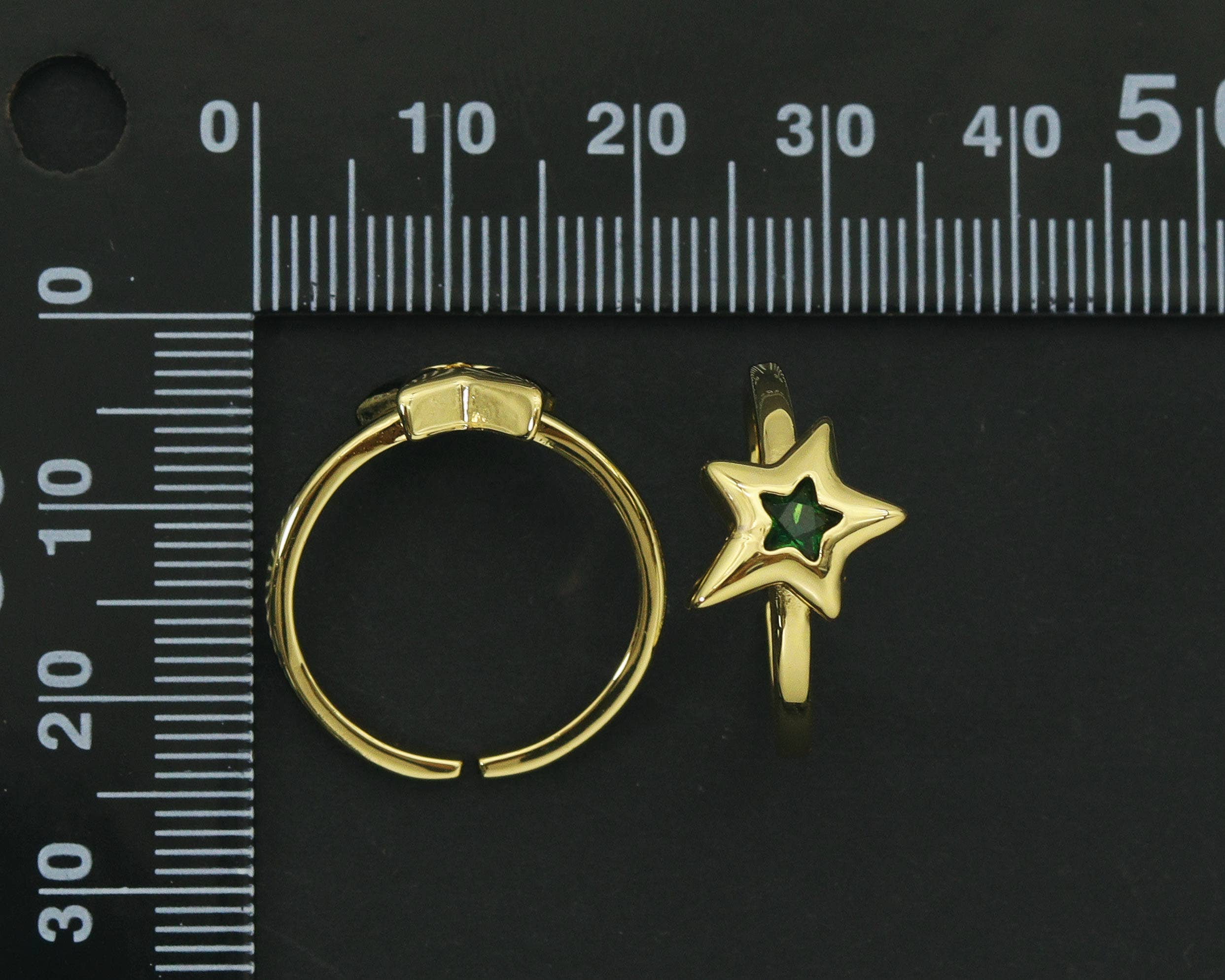CZ Star Adjustable Ring, Sku#X314