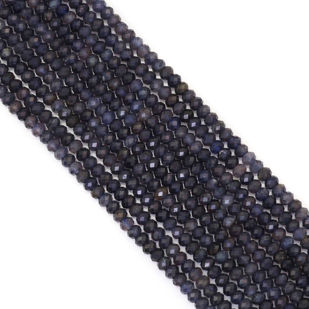 Genuine Iolite Faceted Rondelle Beads, Sku#U1668