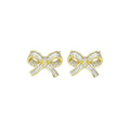 Baguette CZ Bowknot Connector Charm, Sku#LK919