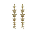 CZ String Five Point Star Connector, Sku#LX59