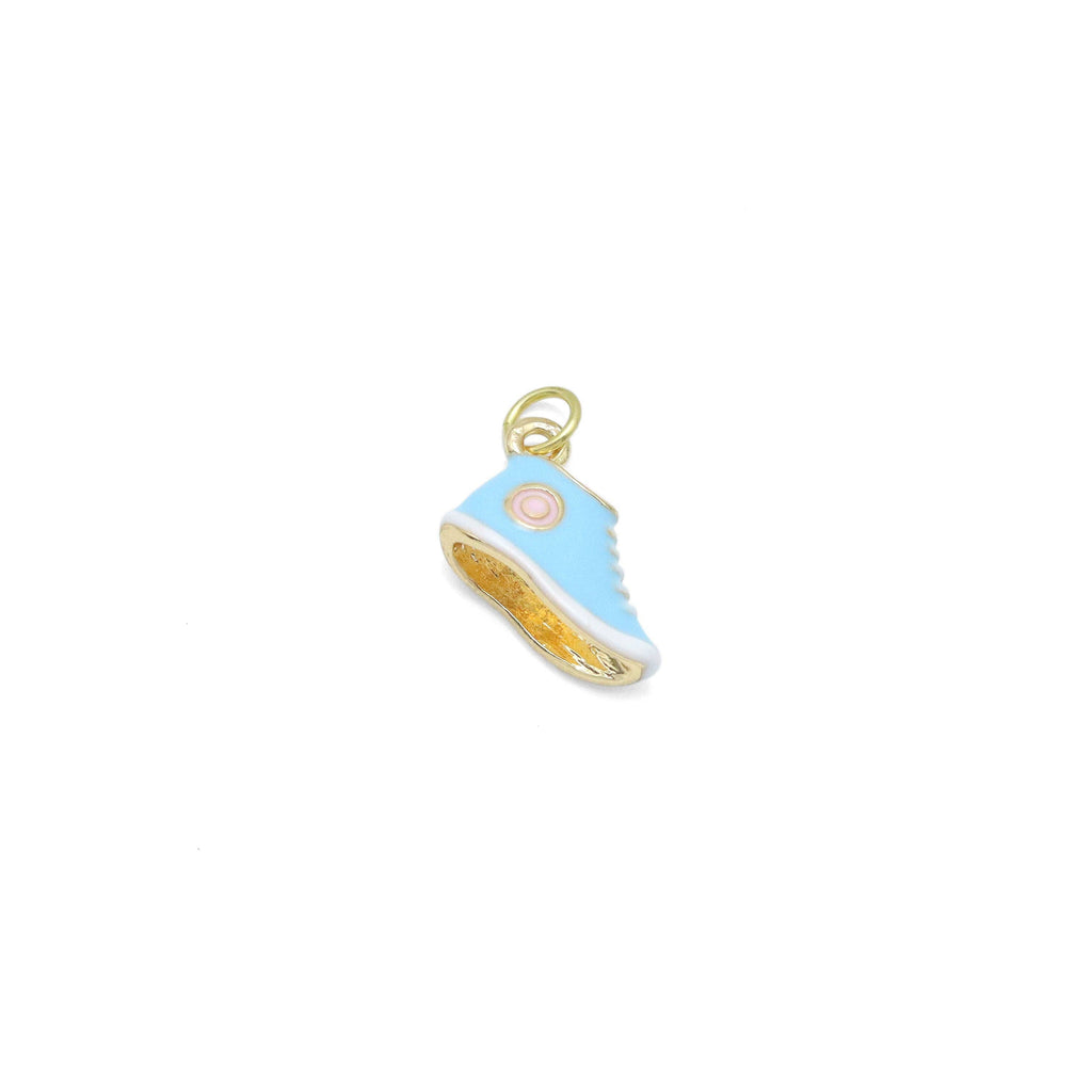 Blue Enamel  Shoe Charm Pendant, Sku#Y1017