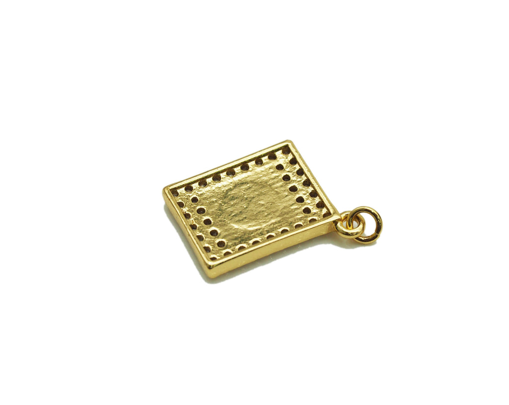 CZ Enamel Sunflower Charm, Sku#JL80