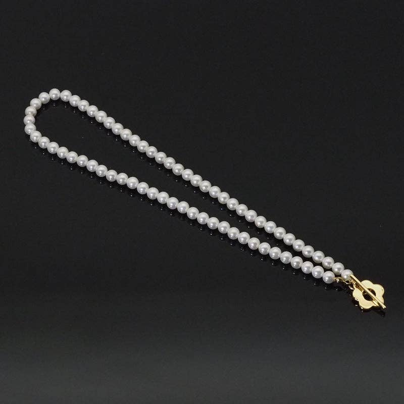 Gold Flower White Mother of Pearl Necklace,sku#EF312