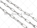 Non-tarnish Stainless Steel Paper Clip Chain, 7x19mm, Antique Silver Color Unfinished Jewelry Chains, Wholesale Chain,sku#A101