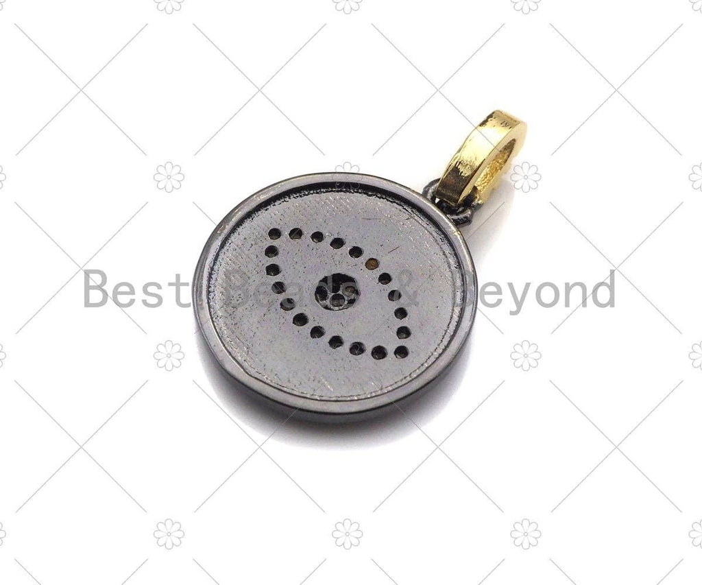 CZ  Evil Eye Crown Butterfly Elephant Coin Pendant, sku#L278