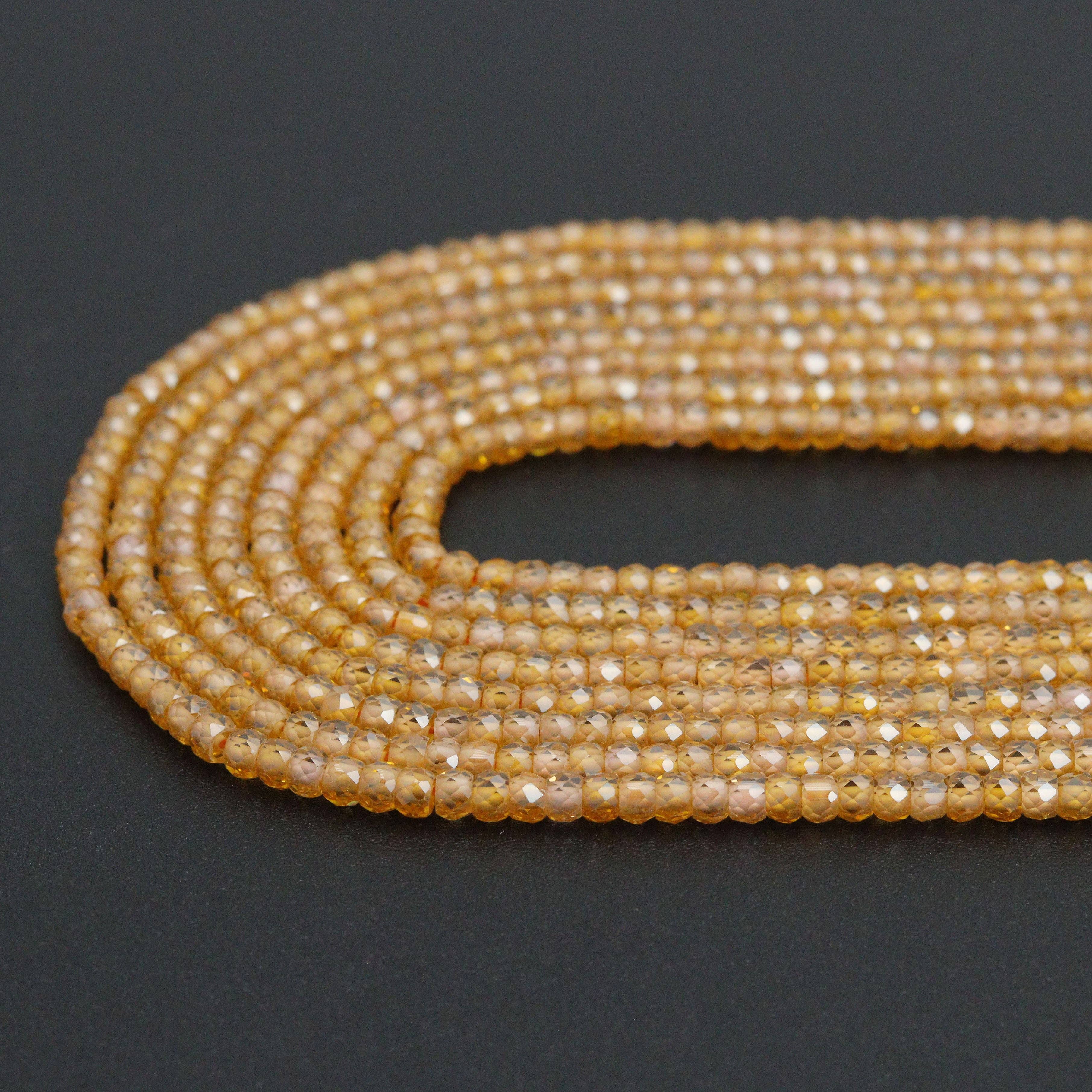 2x3mm CZ Faceted Rondelle Beads, Sku#U2153