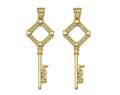 CZ Key with Love Word Shape Pendant, Sku#LK599