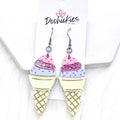 Ice Cream Cone Acrylics -Summer Earrings
