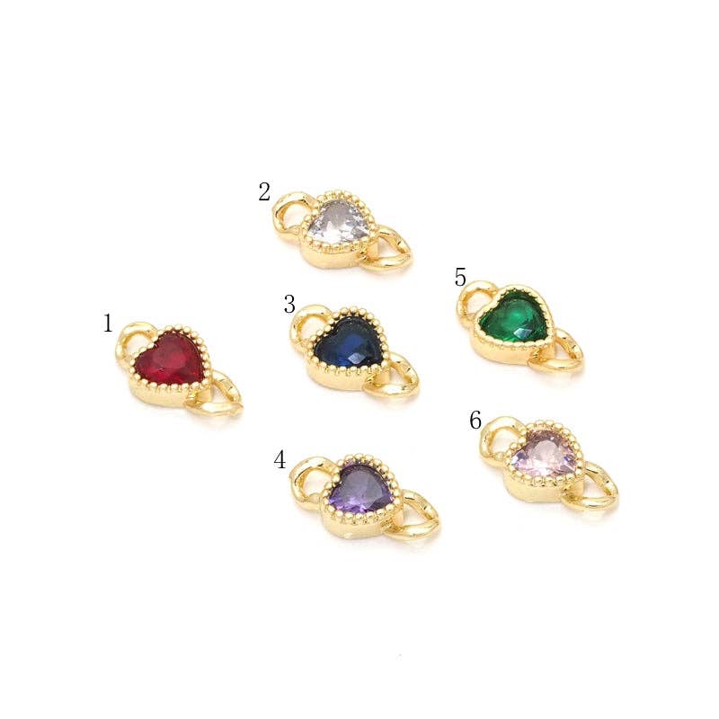 Colorful Heart Link Connetor Beads, Sku#LD408