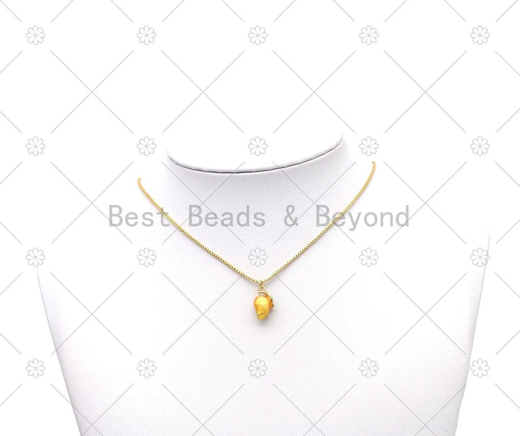 Enamel Mango charm, Sku#Y579