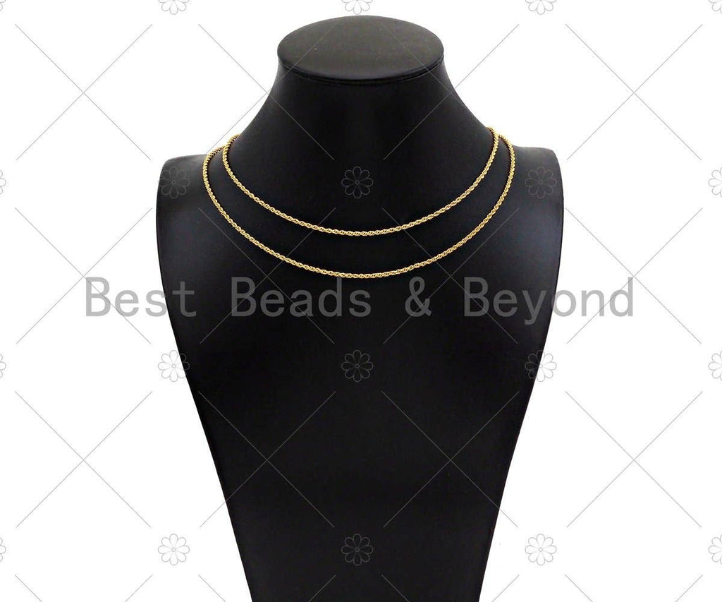 18K Gold Filled Solid Rope Chain Necklace, sku#JD06