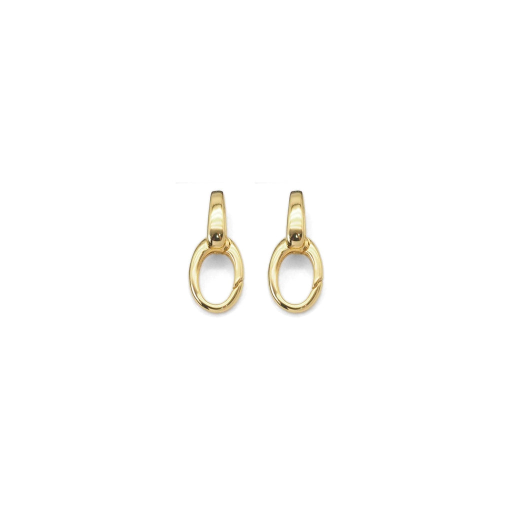 Plain Gold Oval Link Charm Holder/Snap Click Clasp/Chain Link, SKU#Y836