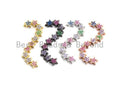 Colorful CZ Micro Pave Five Star Connector/Pendant for bracelet/necklace, Long Spacer Connector/Link/Pendant, 6x58mm, sku#E454C
