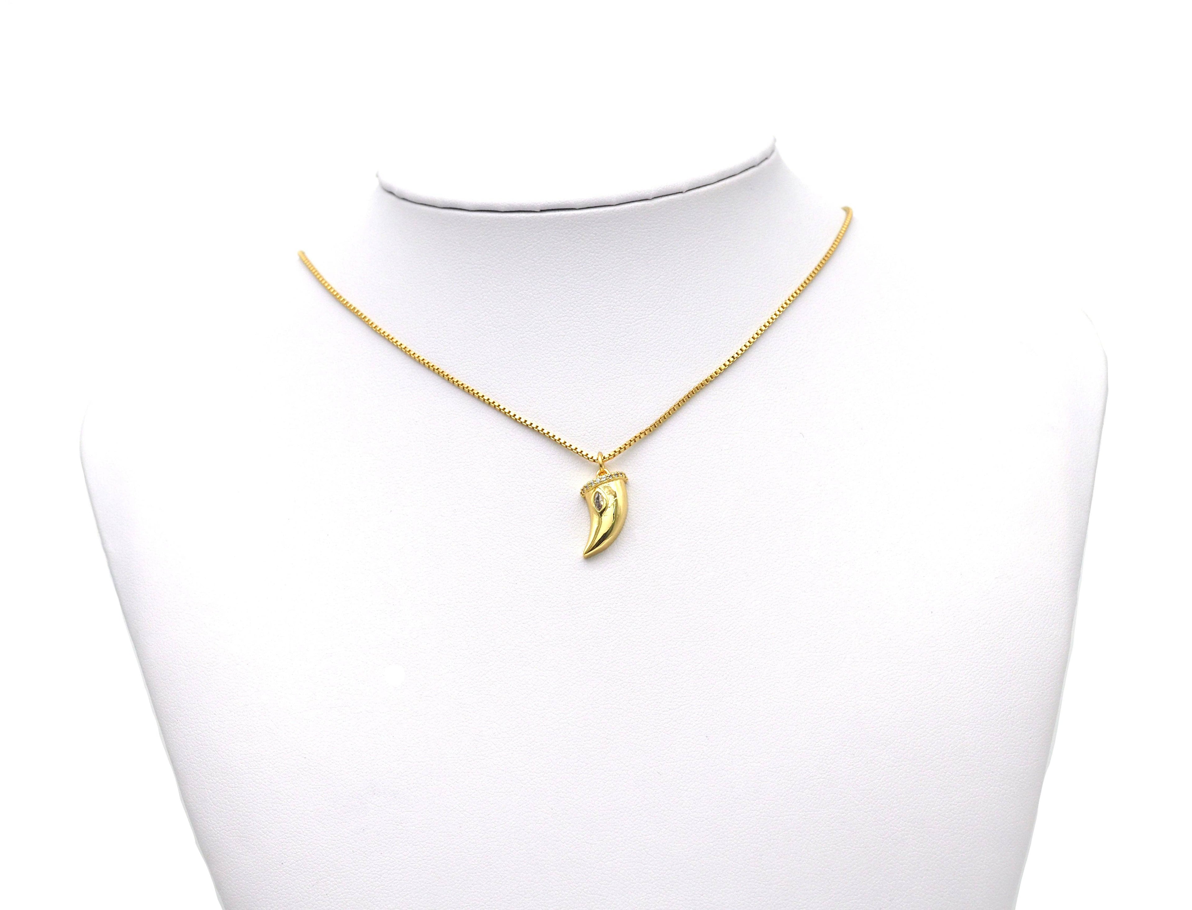 CZ Horn Charm, Sku#B139