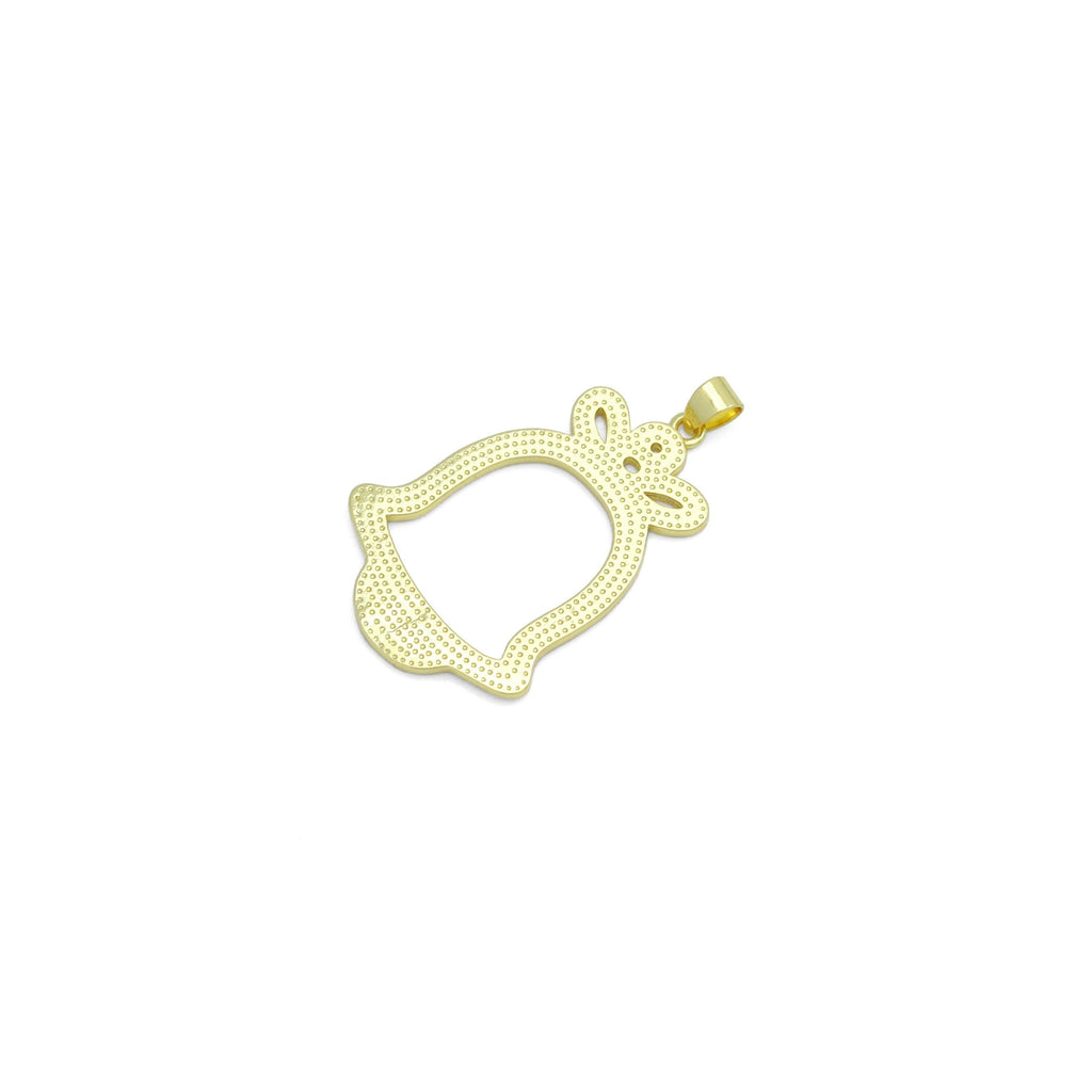 Red Enamel Gold Christmas Bell Charm Pendant,Sku#LK1208