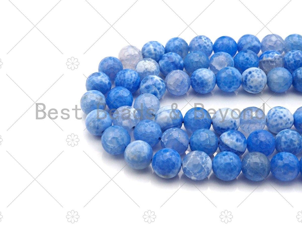 Natural Blue Fire Agate Beads, 10mm/12mm Blue Fire Agate, 15.5" Full Strand, sku#UA113c