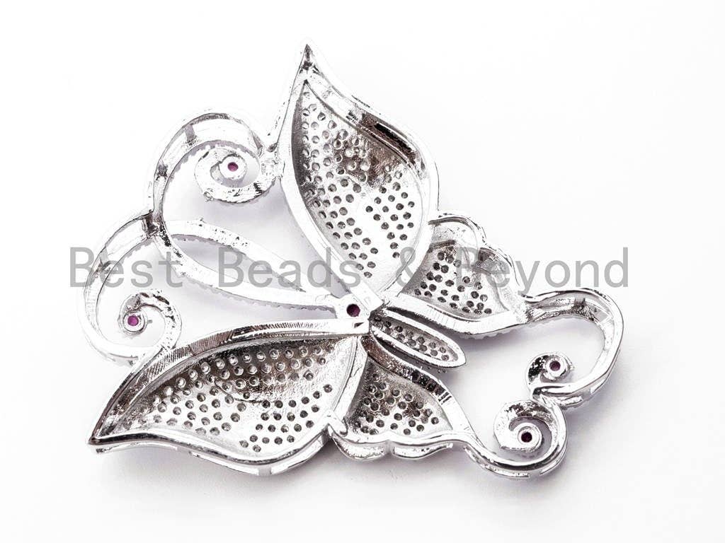 CZ Micro Pave Large  Butterfly Pendant , sku#L164