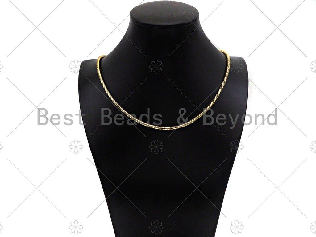 3mm Snake Chain Necklace, 19''/21'', Sku#JD02