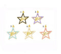 Large Gold Colorful Enamel Love Star Charm, Sku#B335