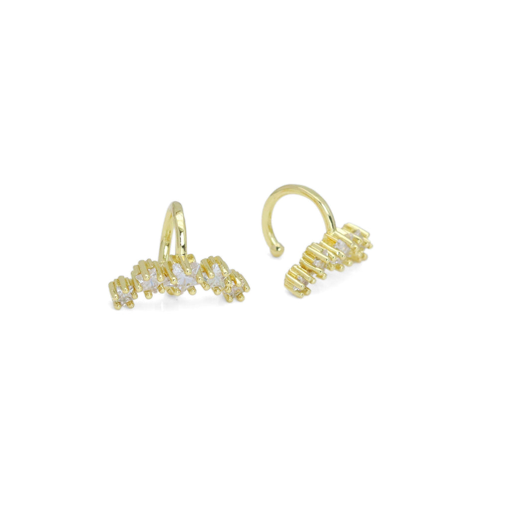Crescent Moon Shape CZ ear cuff, Sku#LD557