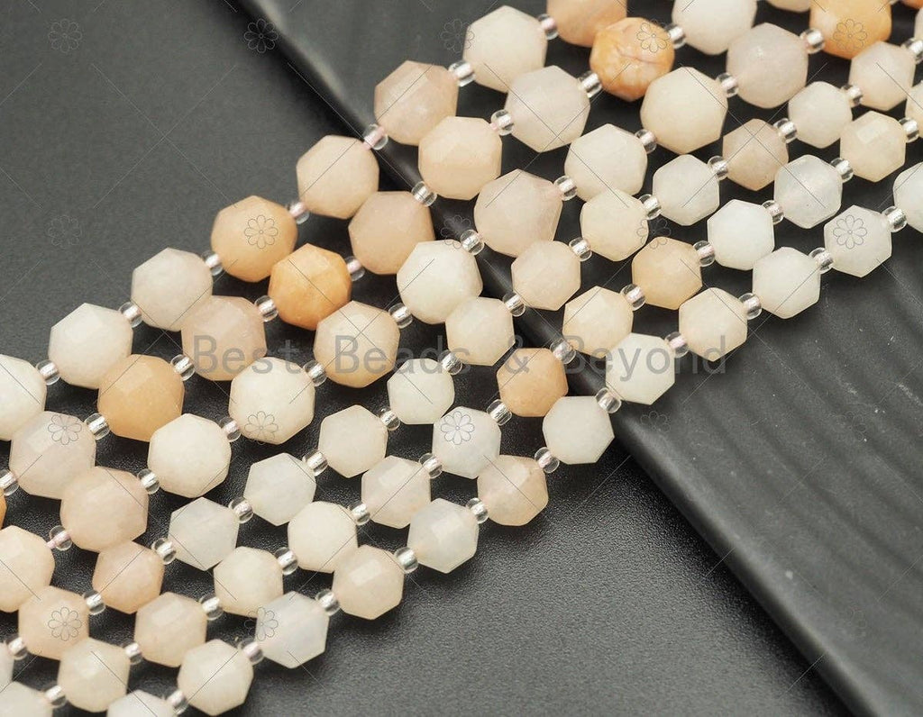 Pink Aventurine Double Point Beads, Sku#U1303