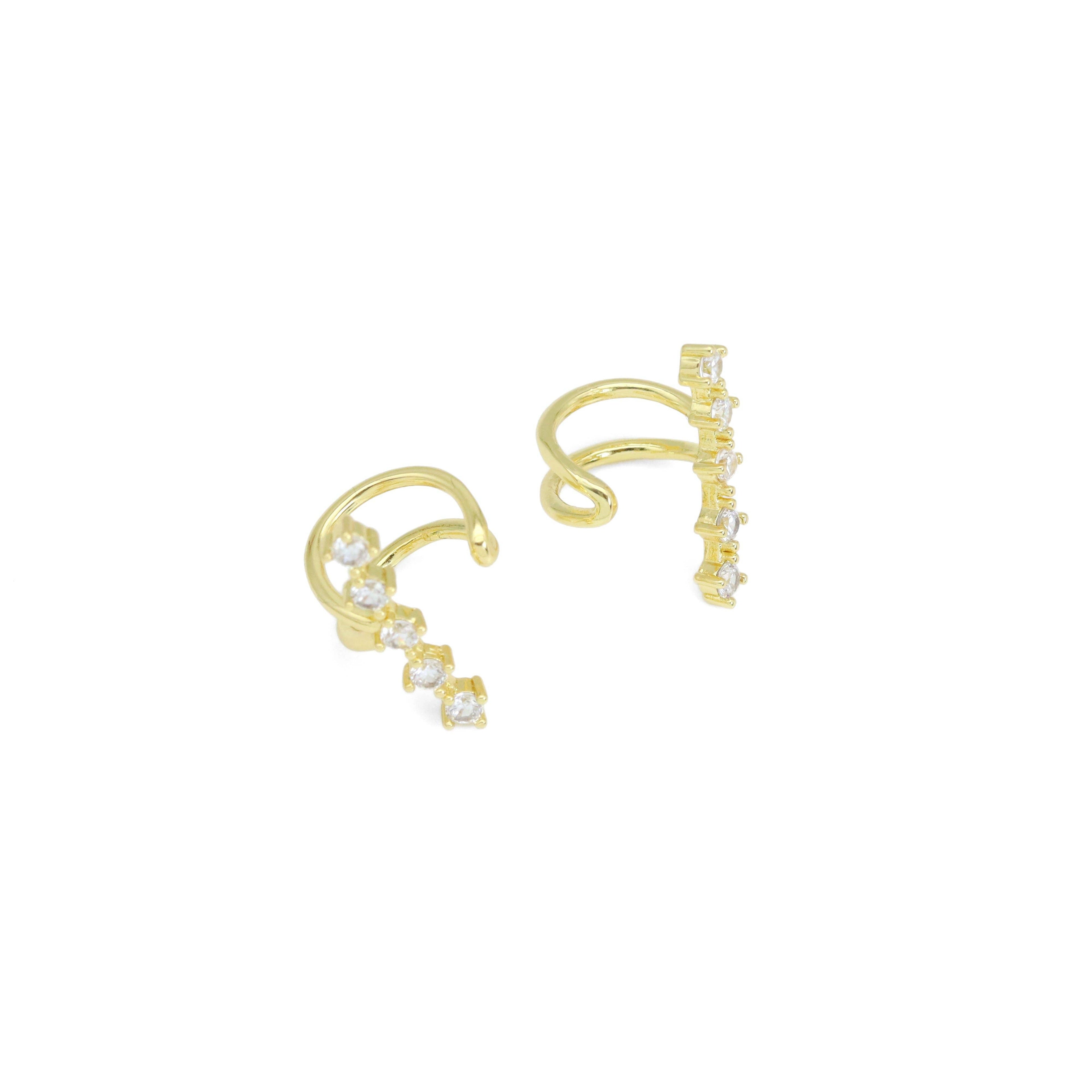 One Line CZ Click on Earring, Sku#LD556