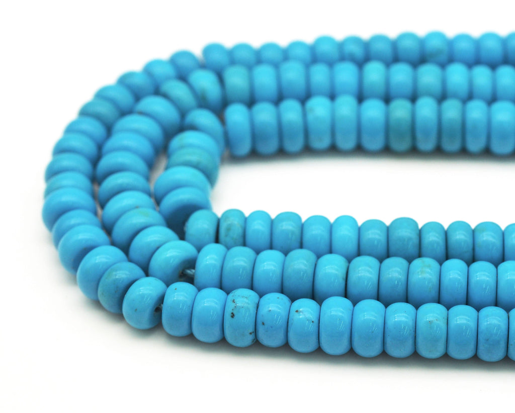 Turquoise Rondelle 5x8mm Smooth Beads,Sku#U1198
