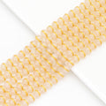 Golden Line White Agate Round Smooth Beads, Sku#U1721