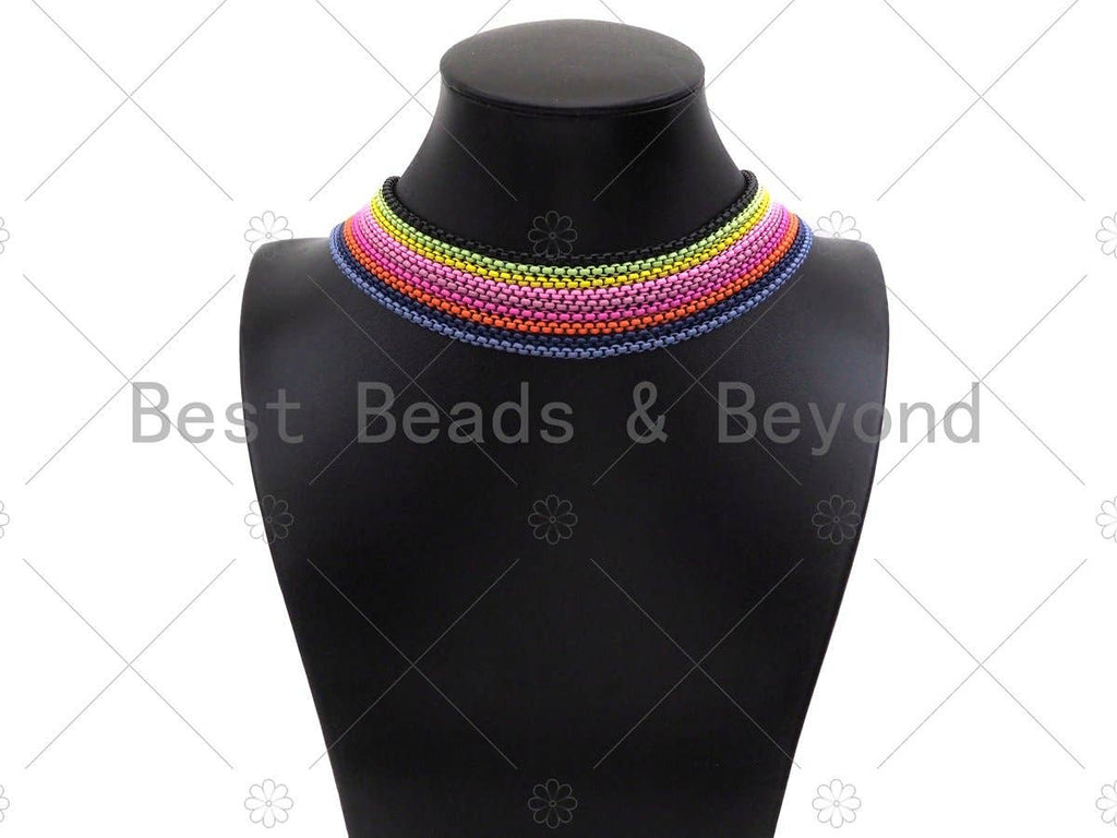 26 COLORS!!! Enamel Box Chain Bracelet/Necklace, sku#EF01