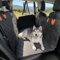Hard Bottom Dog Car Seat Cover - Folding Passenger Seat Design, 100% Waterproof Pet Hammock with Mesh Window for Cars & Suvs (270LBS Support)