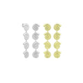 Silver Gold String Snail Shell Dangle Earrings, Sku#A471