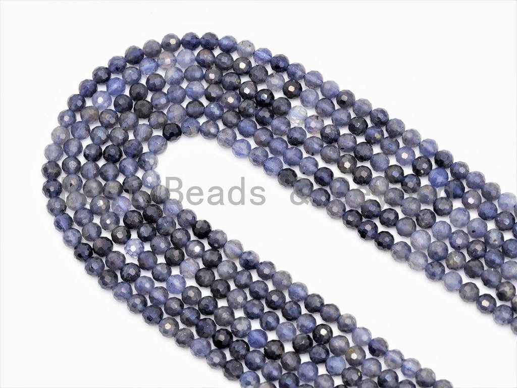 High Quality Natural Faceted Blue LOLITE Beads-2mm/3mm/4mm/6mm-lolite Beads,15.5" Full Strand, SKU#U420