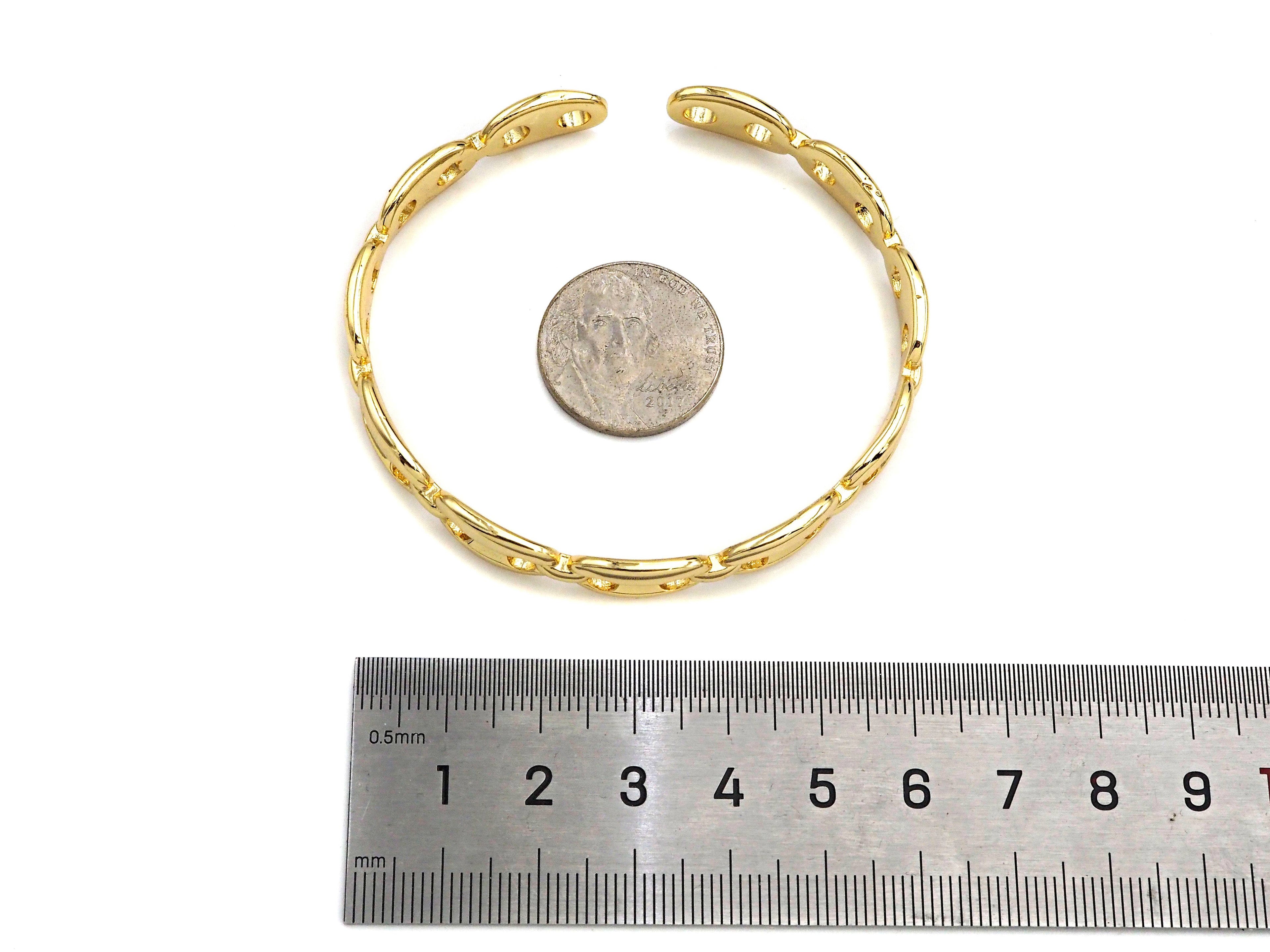 Gold Mariner Link Bangle Bracelet, LD86