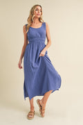 New Summer Side Slit Round Neck Sleeveless Tank Dress For Women – Versatile, Comfortable & Stylish for Warm Weather