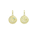Hammered Cresent Moon Coin Charm Pendant, Sku#LX576