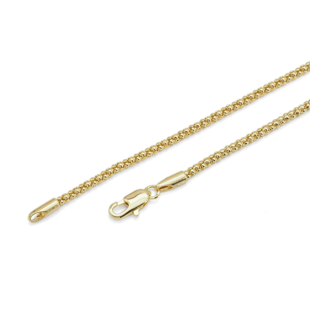 Gold Silver box Chin with Spacer Tube Pendant Necklace