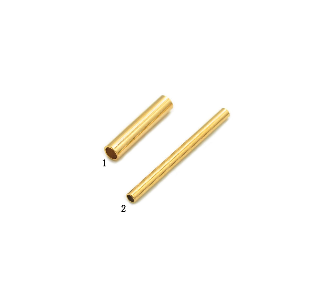 18k Gold Tube Spacer Beads, Sku#ZX123