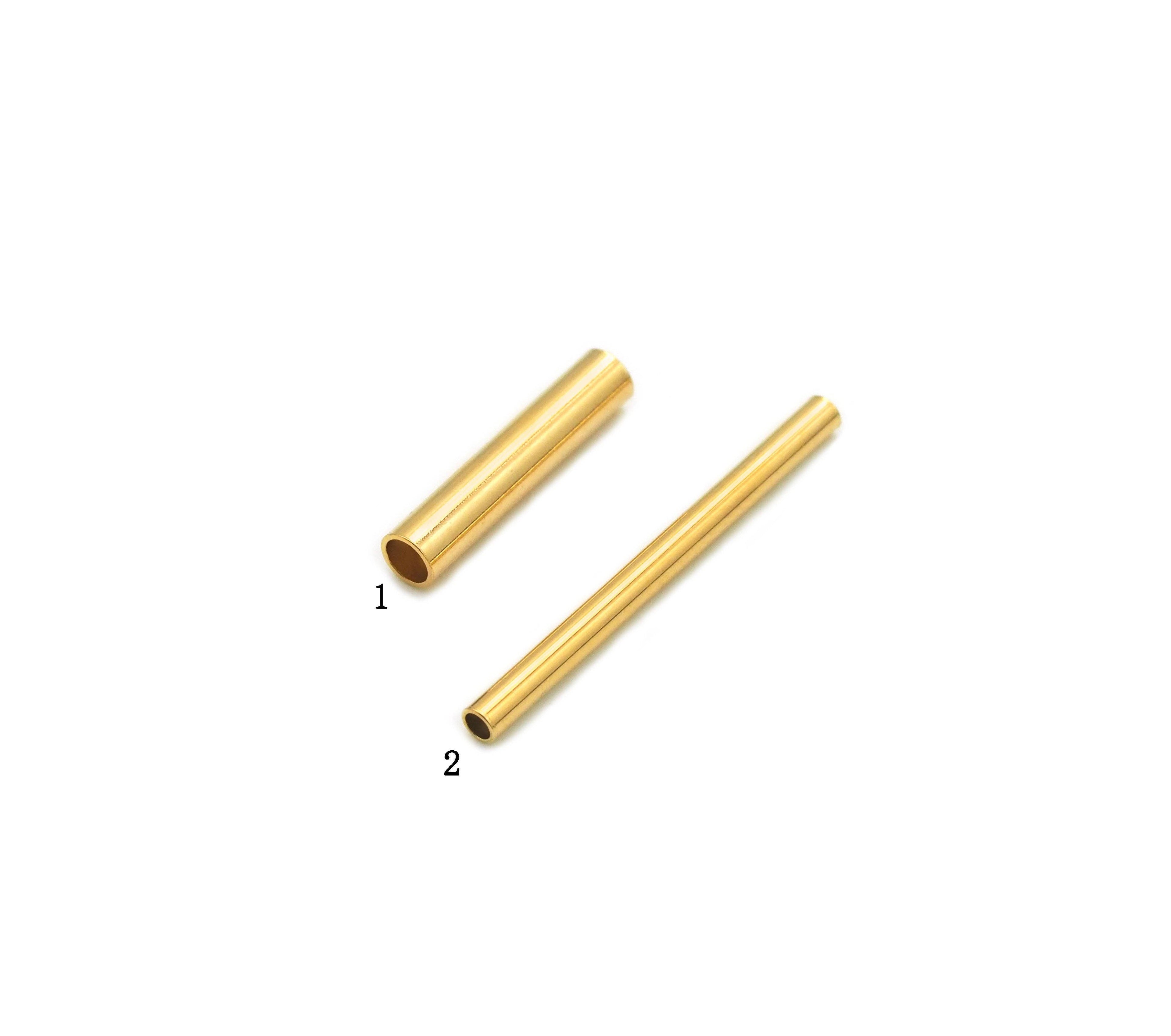 18k Gold Tube Spacer Beads, Sku#ZX123