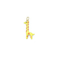Gold Yellow Enamel 3D Giraffe Charm Pendant, Sku#Y1016