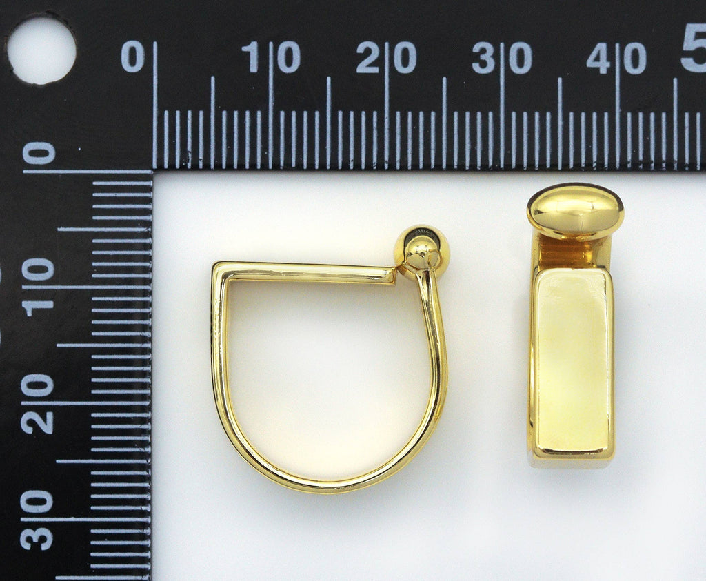 CZ Rectangle Clip Ring, Sku#X344