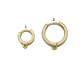 Plain Gold Earring Hoops, Sku#Y759