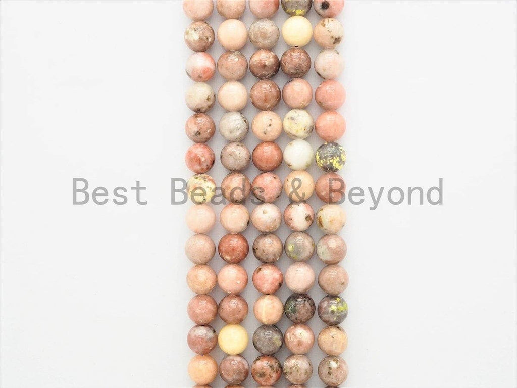 Quality Natural Pink Bloodshot Agate Round Smooth Beads,6mm/8mm/10mm/12mm beads,Rose Pink Gemstone, 15.5inch strand, SKU#U394