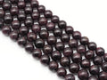 Genuine Red Garnet Round Smooth Beads, Sku#U1359