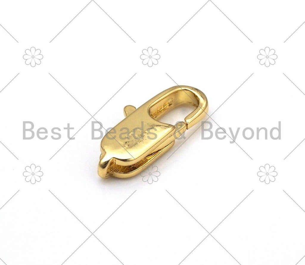 High Quality Oval Lobster Claw Clasp, 18k Gold Filled Simple Lobster Claw Clasp, Lobster Claw,Wholesale Lobster Claw, 6x20mm,Sku#LK445