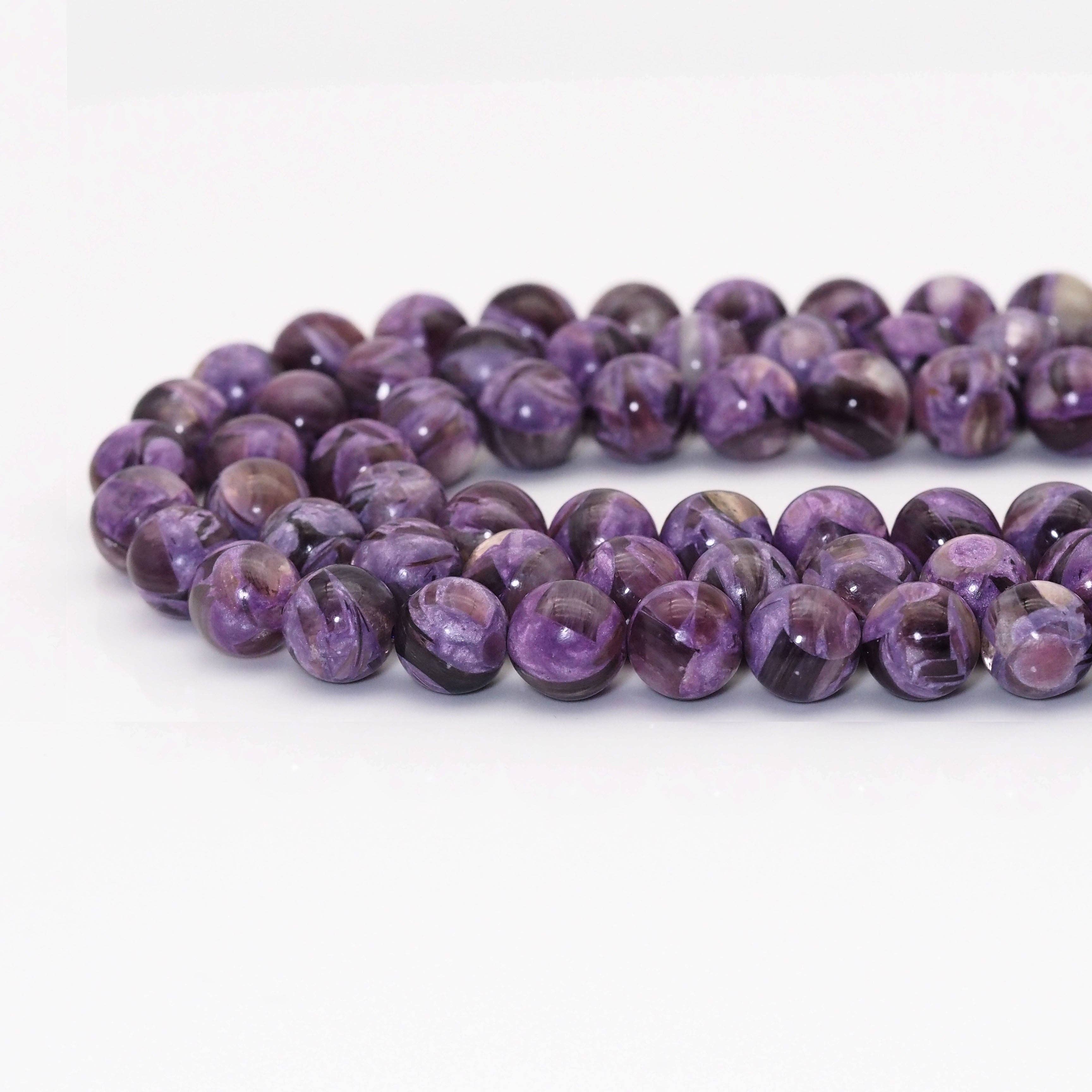 Genuine Purple Golden Lepidolite Round Smooth Beads, 6mm/8mm/10mm/12mm, Sku#U1600