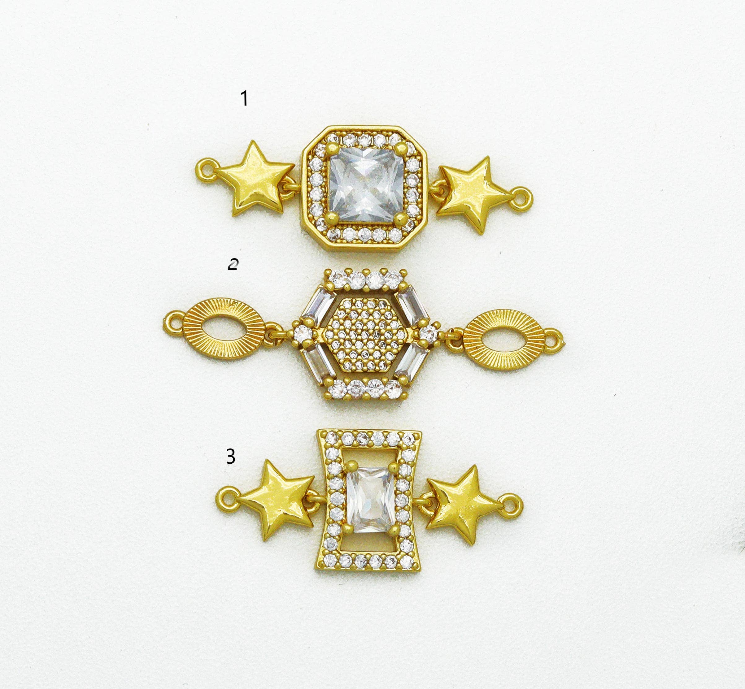 CZ Gold Charm, Sku#M410